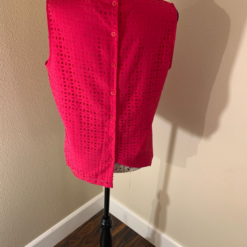 Fuchsia Lattice Blouse - Picture 2 of 4